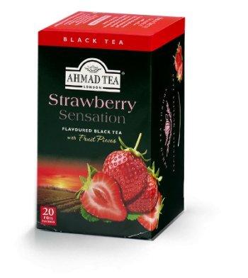 Ahmad Strawberry Sensation Flavored Black Tea 20 Tea Bags 1.4 OZ