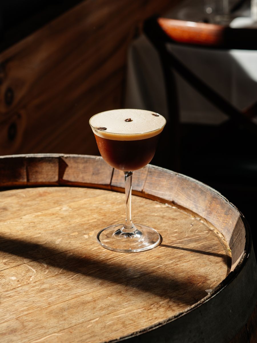 111 Espresso on an oak barrel