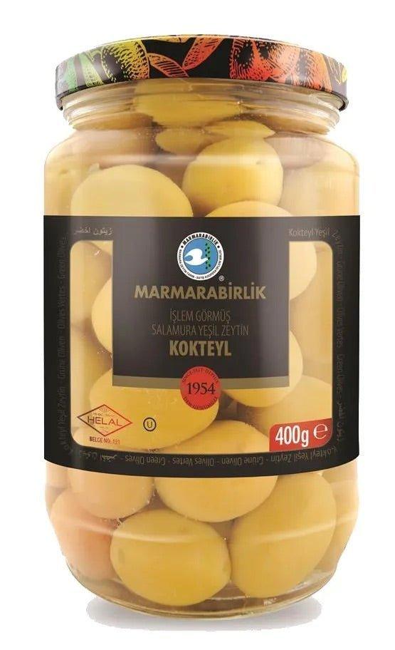 Marmarabirlik Green Olives Kokteyl 4XL 400 g - Shiraz Kitchen