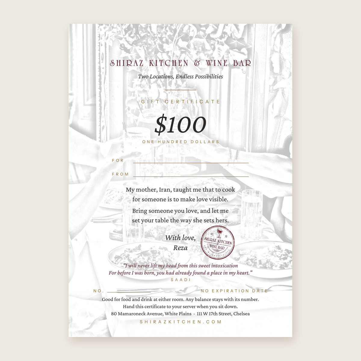 Gift Certificate
