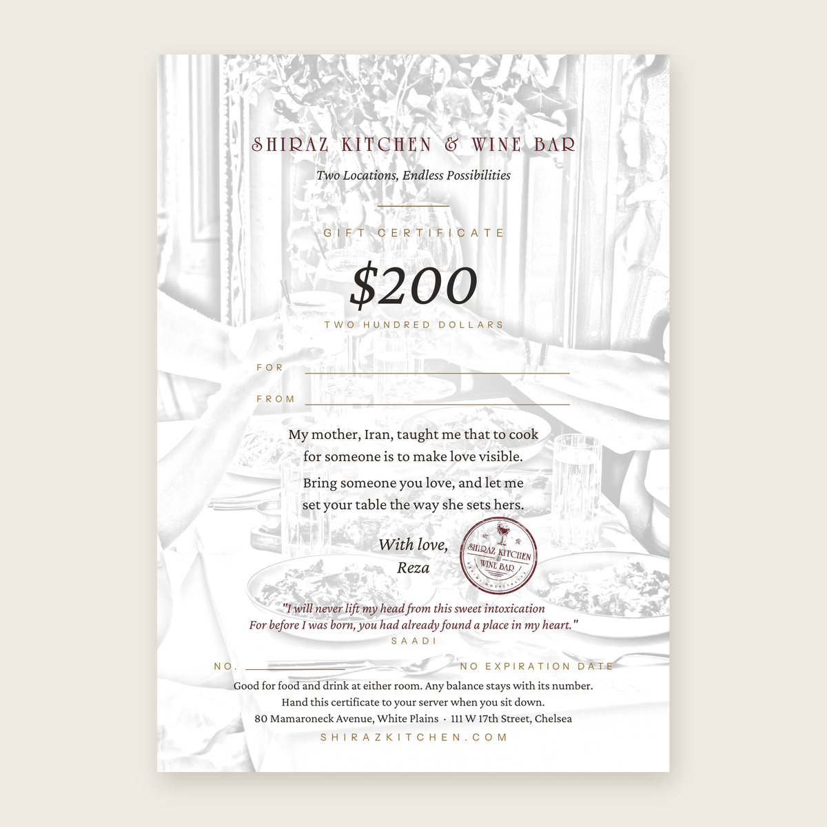Gift Certificate
