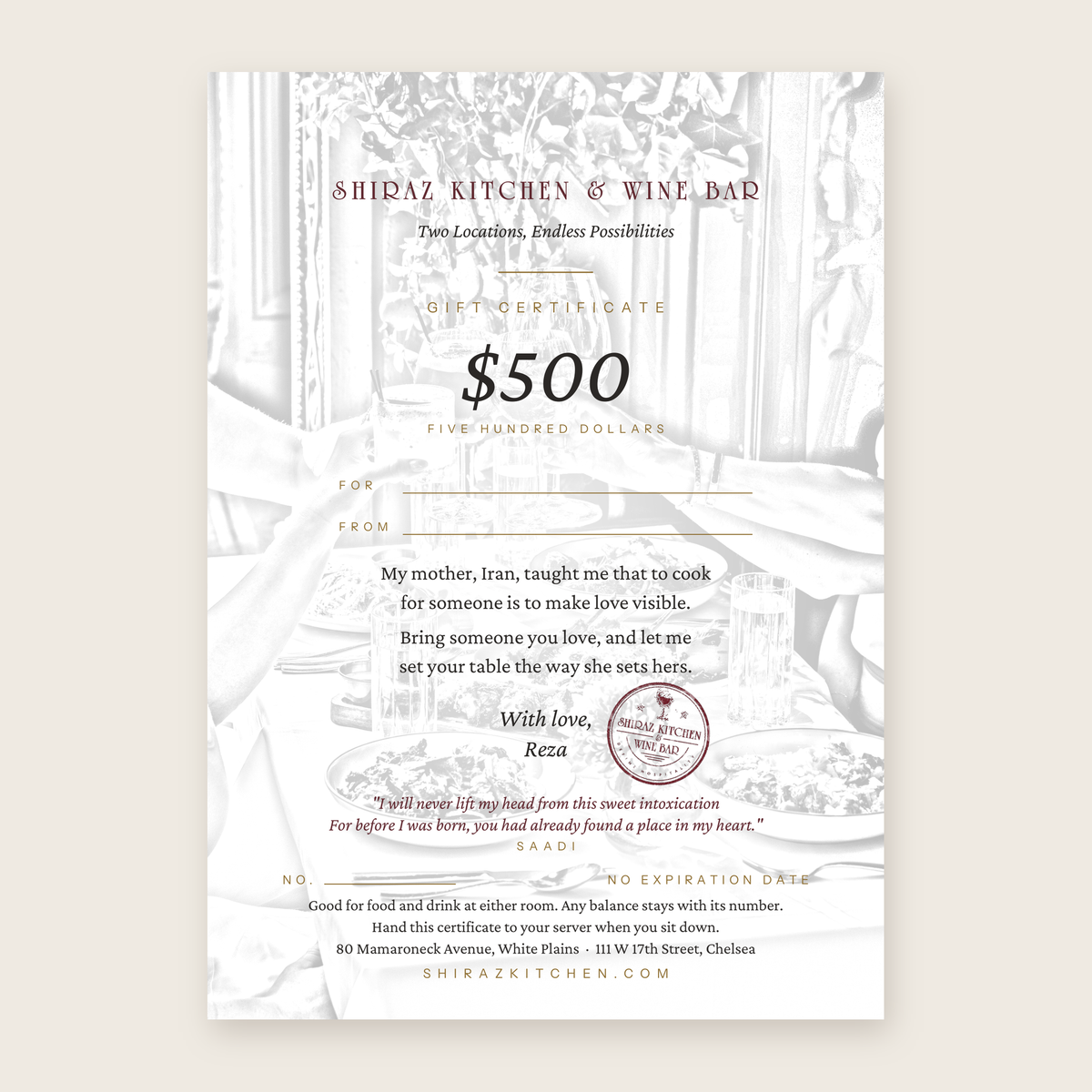 Gift Certificate