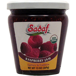 Organic Raspberry Jam Sadaf 13 OZ