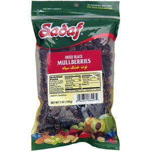 Sadaf Mulberries Dried Black 7 OZ