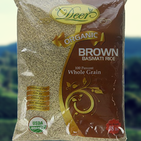 Deer Organic Brown Basmati Rice 8lb