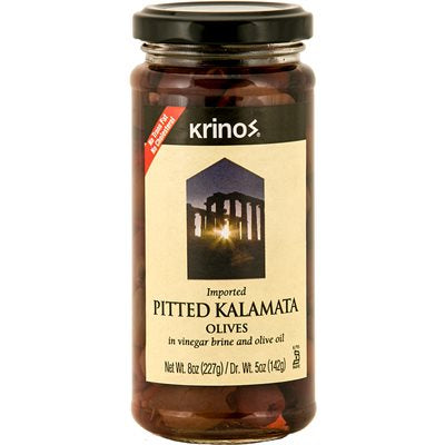 Krinos Pitted Kalamata Olives in Brine 8oz