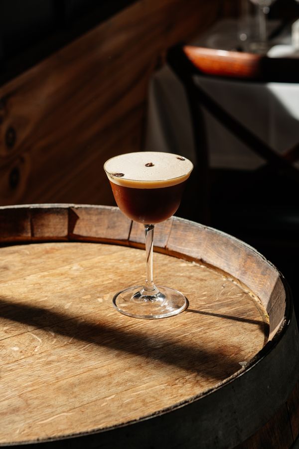 111 Espresso on an oak barrel